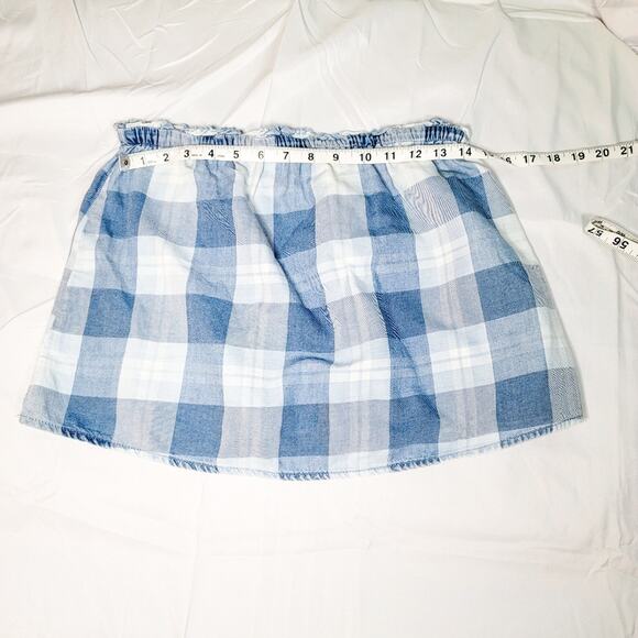 FREE with bundle! American Eagle Outfitters plaid chambray pull on mini skirt - Picture 2 of 7